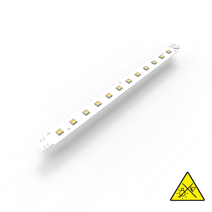 Violet UV LED-Modul, 12x Nichia NCSU434D UV-LEDs, 280nm, 1620mW, 281x19,2mm