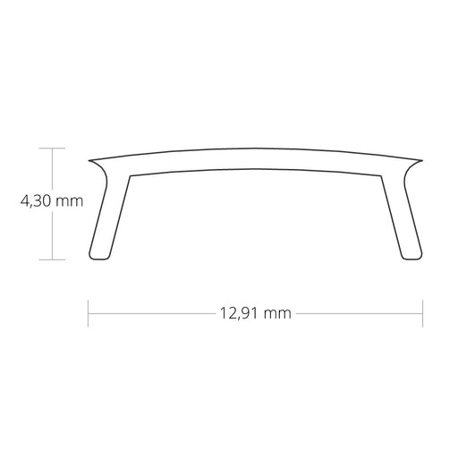 Abdeckung für Alu Aufbau-Profil mit Flügelblenden, 1000mm, diffus pic2