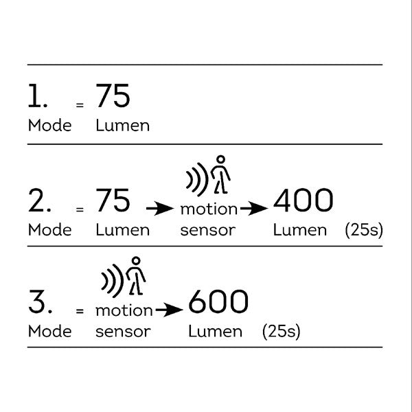 Lumineo Lampada da parete LED a energia solare, 23 cm, rilevatore di movimento, acciaio inox, antracite