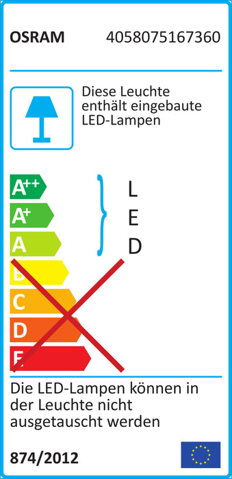 Osram LED CLICK WHITE Square Decken- und Wandleuchte 3000K 30cm 18W pic2