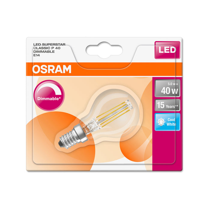 Osram LED SUPERSTAR FILAMENT klar DIM CLP 40 5W 840 E14 pic2