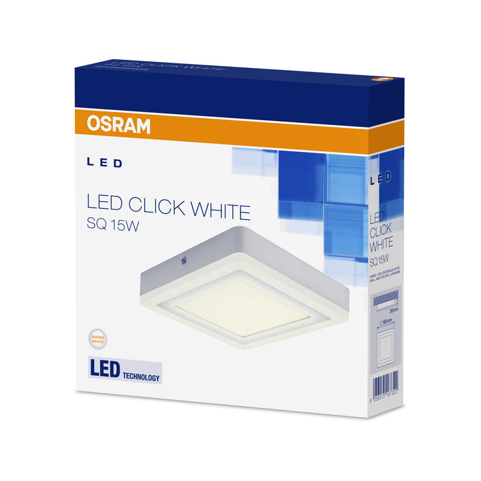 Osram LED CLICK WHITE Square  Decken- und Wandleuchte 3000K 20cm 15W 34153