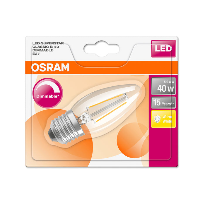 Osram LED SUPERSTAR FILAMENT klar DIM CLB 40 5W 827 E27 pic2