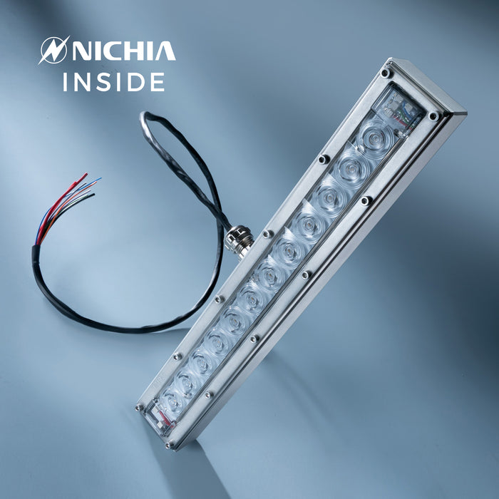 Violet UV-C LED-Modul, 280nm, 12 Nichia LEDs, 297,3 x 44,6mm, 48V, 630mW, Violet UVC LED-Modul, 280nm, 12 Nichia LEDs, 297,3 x 44,6mm, 48V, 630mW 37199