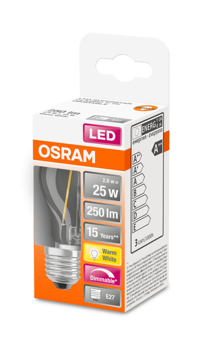 Osram LED SUPERSTAR FILAMENT klar DIM CLP 25 2,8W 827 E27 pic2