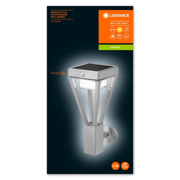 LEDVANCE ENDURA STYLE LED-Wandleuchte SOLAR BOUQUET WALL SENSOR, 3000K, IP44, silber pic6