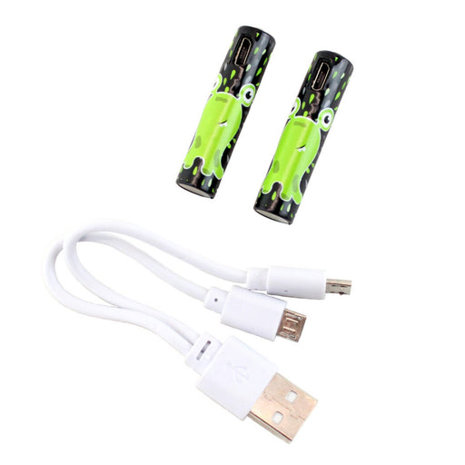 CONTEC USB Li-Ion-Akku 2er-Set AAA, 450mAh, inkl Ladekabel 38047