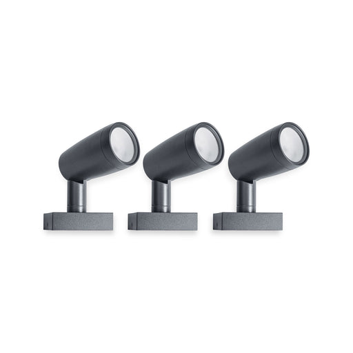 LEDVANCE SMART+ WiFi RGBW LED-Gartenleuchten Garden Spot, IP65, anthrazit, Basis-Set, 3-teilig 39186