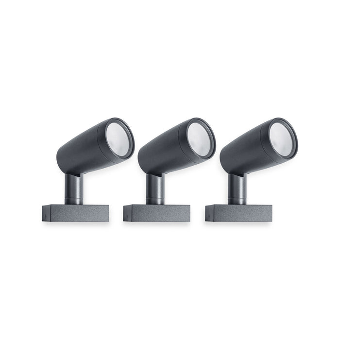 LEDVANCE SMART+ WiFi RGBW LED-Gartenleuchten Garden Spot, IP65, anthrazit, Basis-Set, 3-teilig 39186