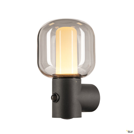 SLV LED-Deckenleuchte OVALISK, 3000-4000K, anthrazit, IP65, SLV LED-Wandleuchte OVALISK, Sensor, 3000/4000K, anthrazit, IP65 pic2 37807