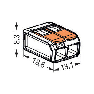 Wago 221-412 COMPACT Verbindungsklemme 2-polig pic3