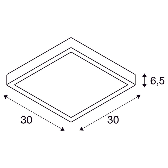 SLV LED-Deckenleuchte AINOS SQUARE, 3000-4000K, quadratisch, weiß, IP65 pic6